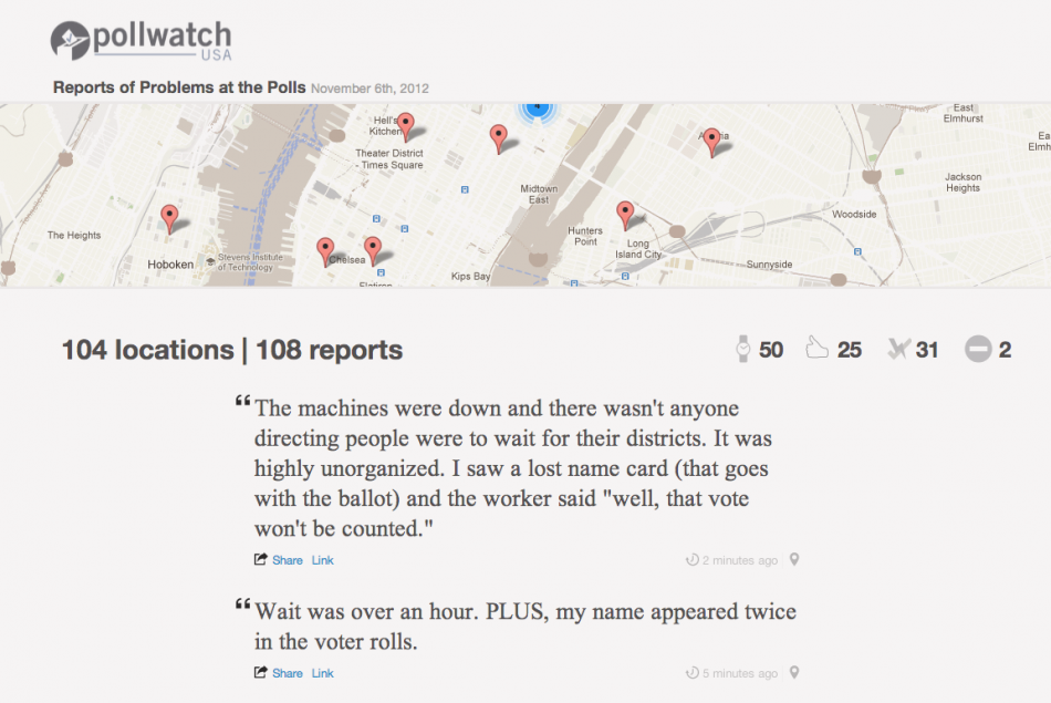 Election Day in the USA: PollWatch gives voters a digital tool to report problems